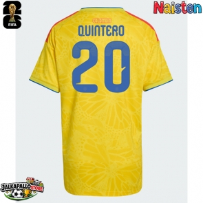 Kolumbia Juan Fernando Quintero #20 Kotipaita Naisten MM-kisat 2026 Lyhythihainen
